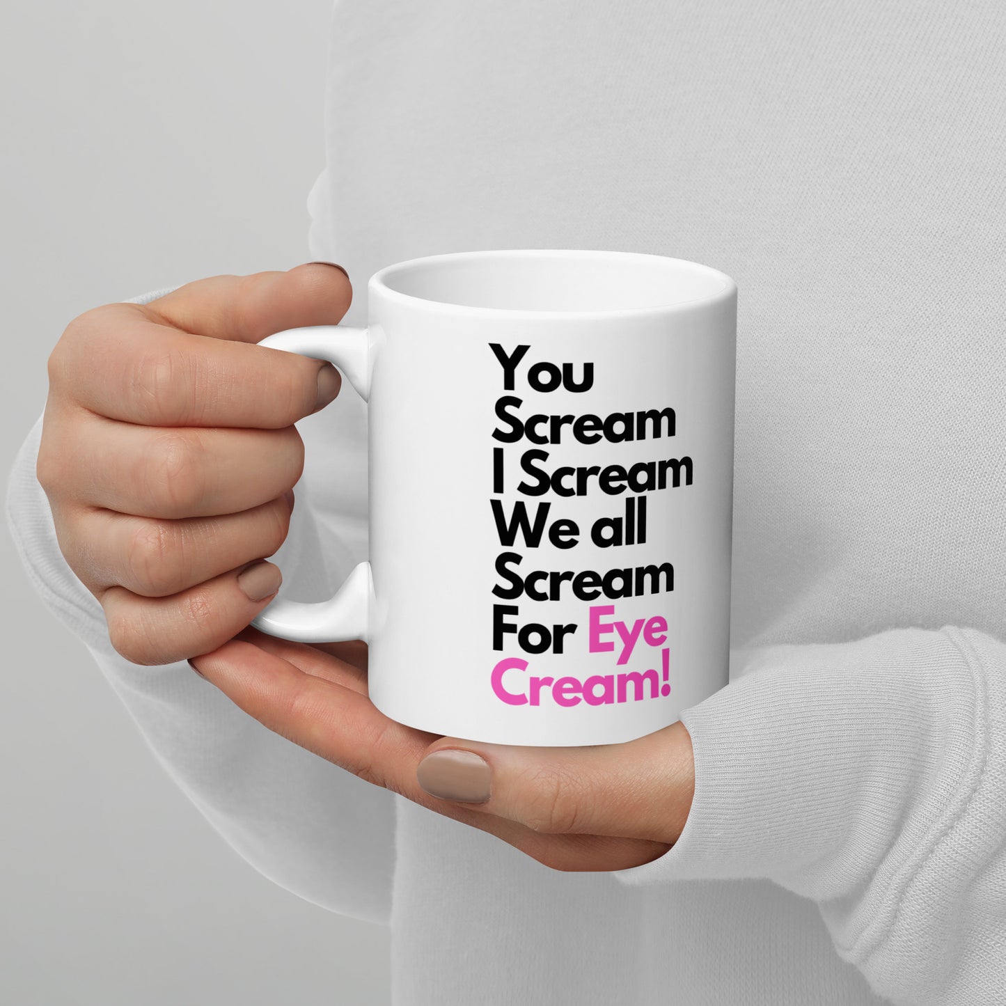 White glossy mug