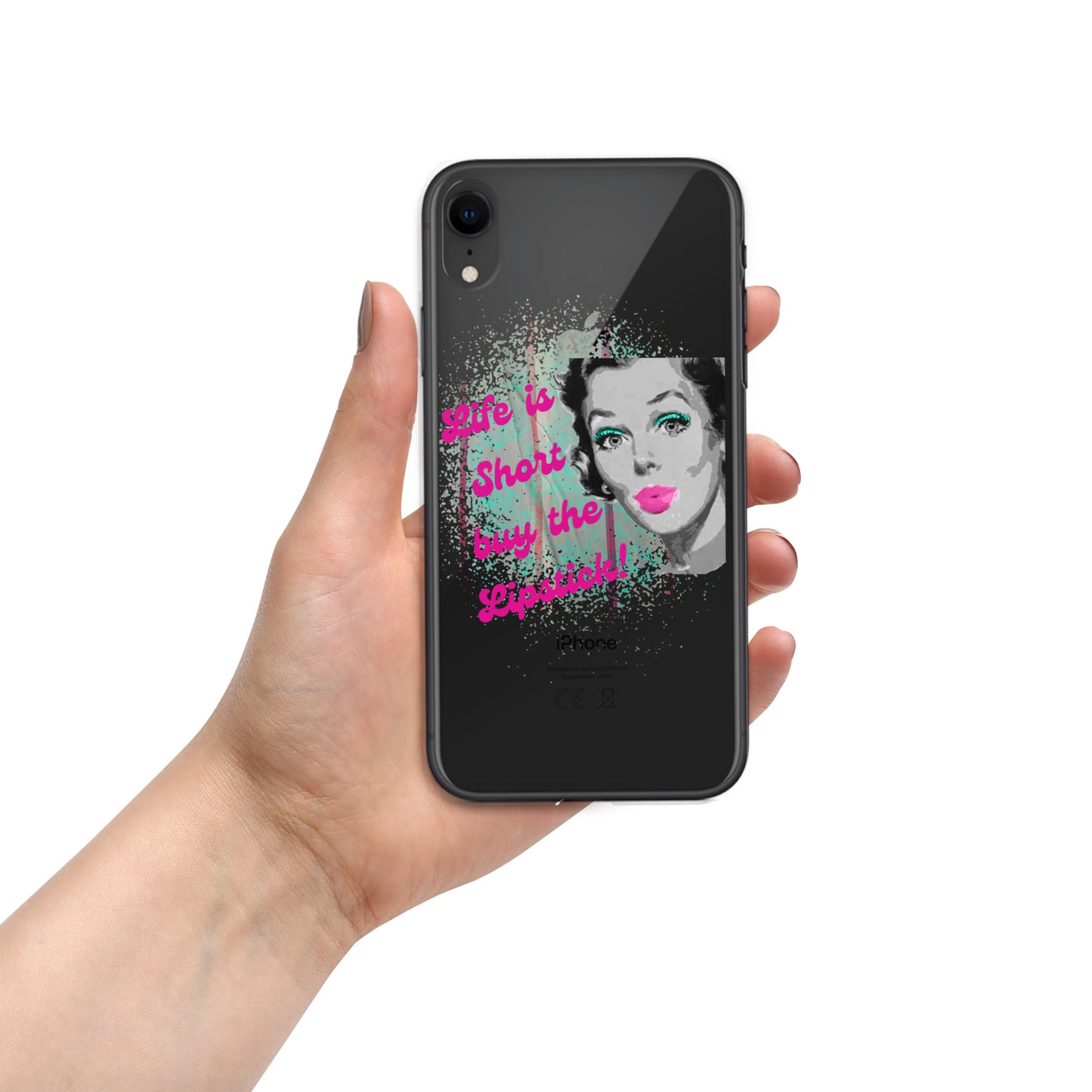 "Life is Short Buy the Lipstick" Clear Case for iPhone®