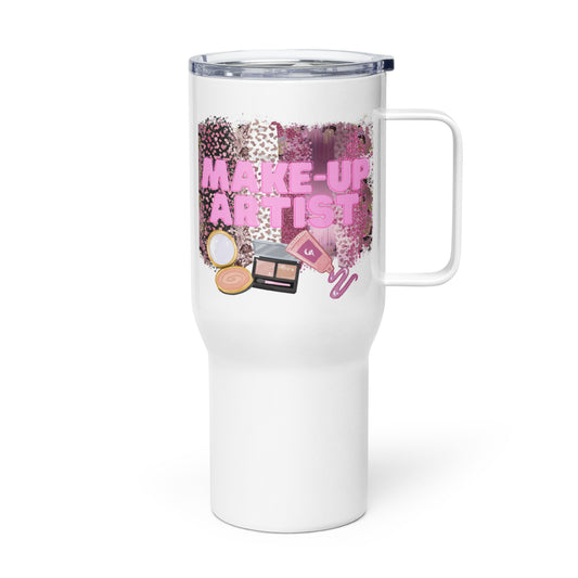 "Make-Up Artist" Travel mug with a handle