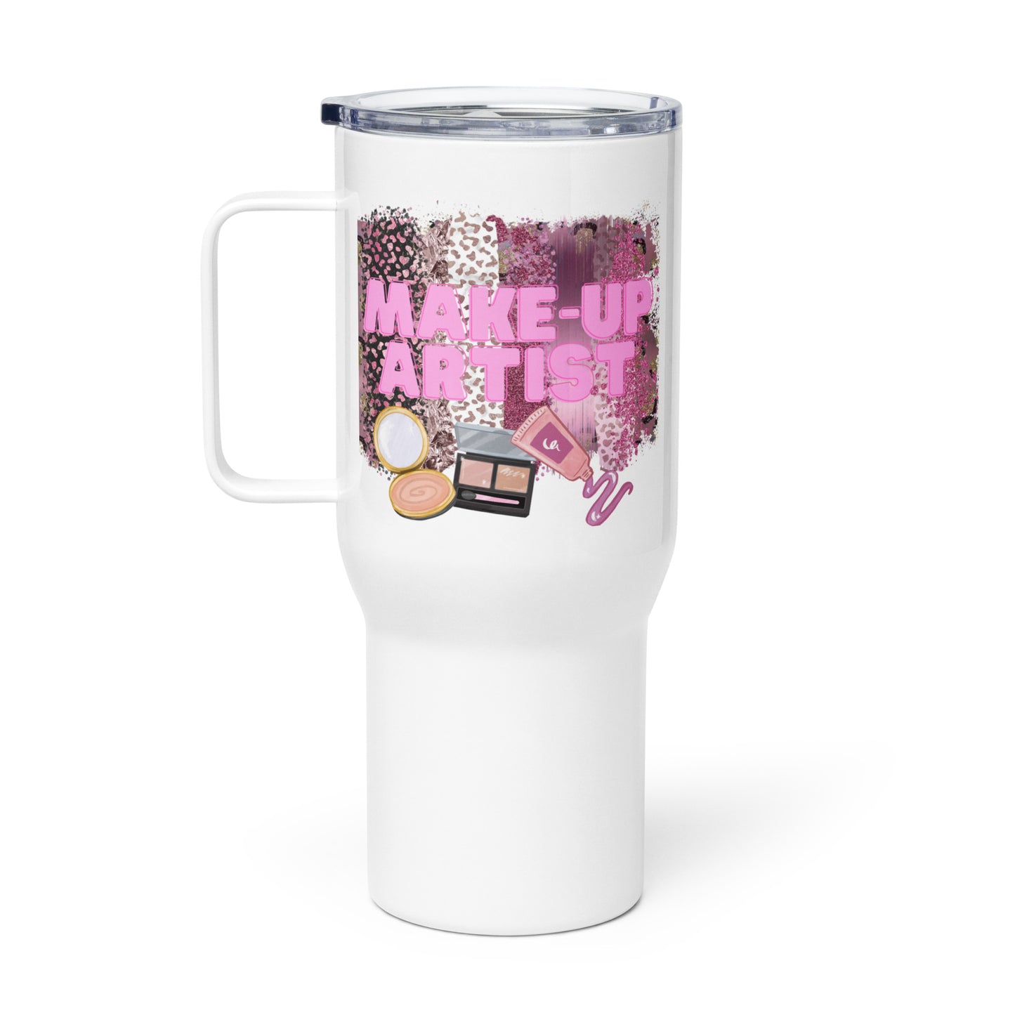 "Make-Up Artist" Travel mug with a handle