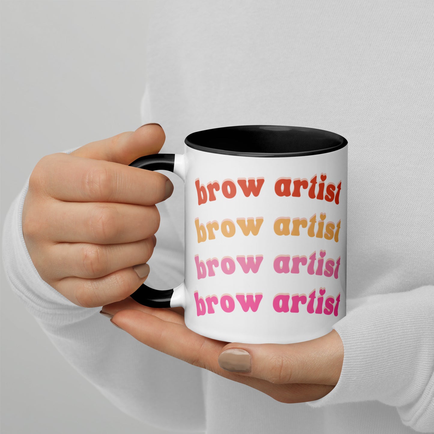 "Brow Artist" Mug with Color Inside