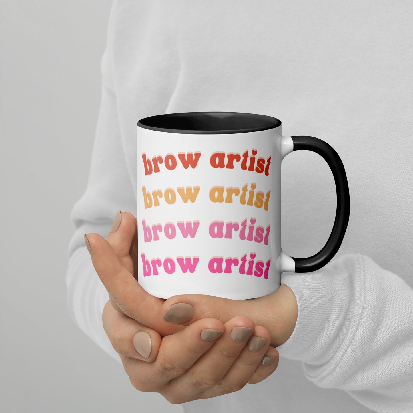 "Brow Artist" Mug with Color Inside