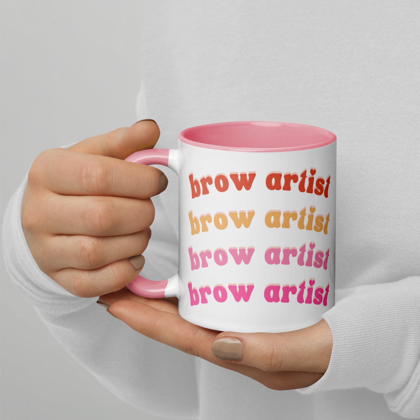 "Brow Artist" Mug with Color Inside