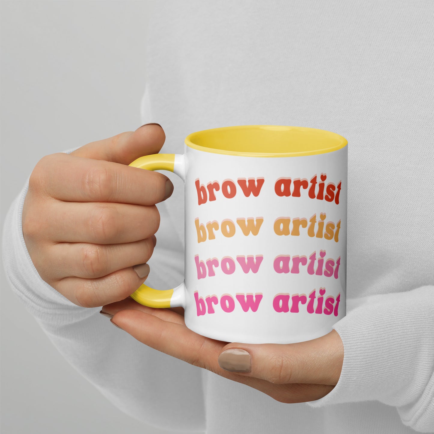 "Brow Artist" Mug with Color Inside