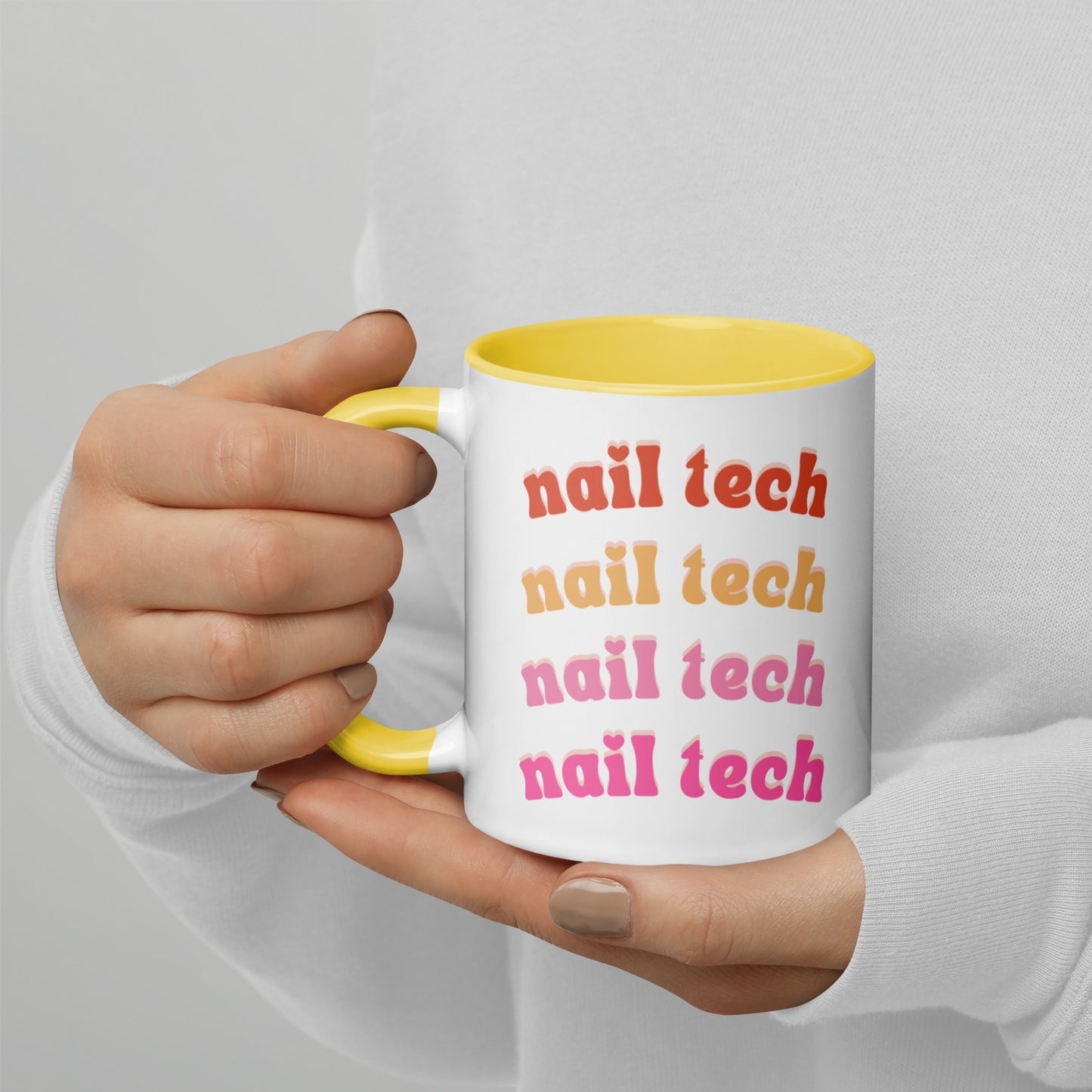 "Nail Tech" Mug with Color Inside