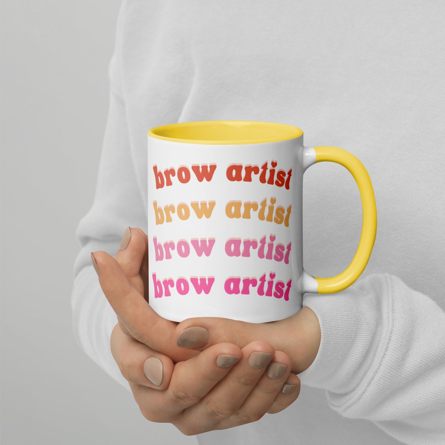 "Brow Artist" Mug with Color Inside